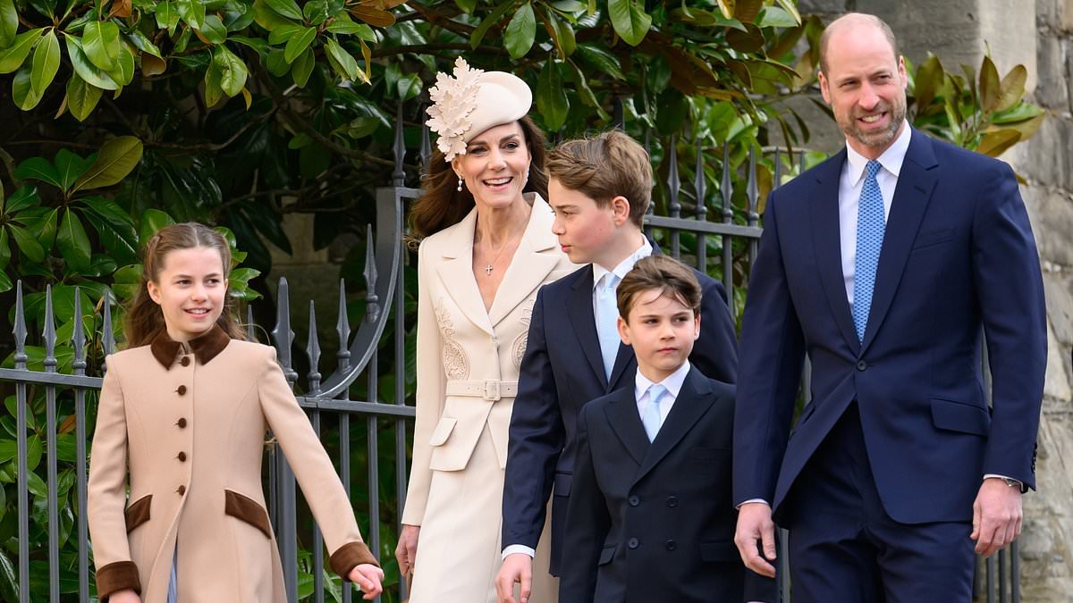 'He's growing up so fast!' Royal fans gush over Prince George, 12, towering over his siblings during Easter service - and he's already nearing his mother's height when she's in heels