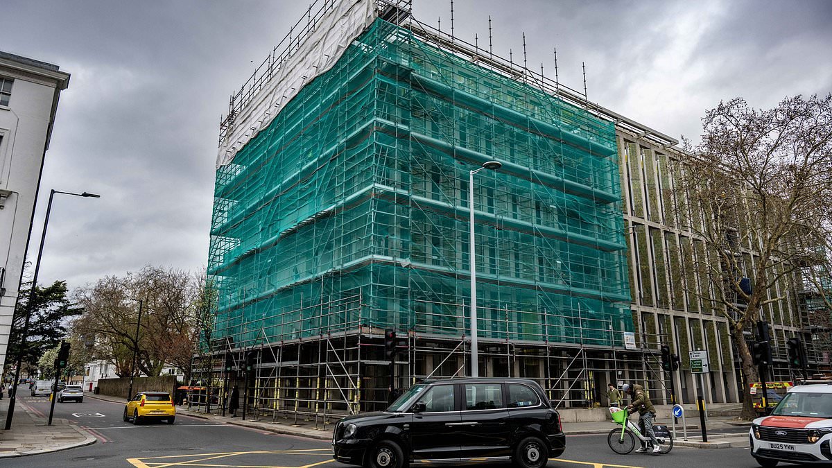 Residents claim they're being 'suffocated' after scaffolding is left surrounding their £12million block of flats for four years