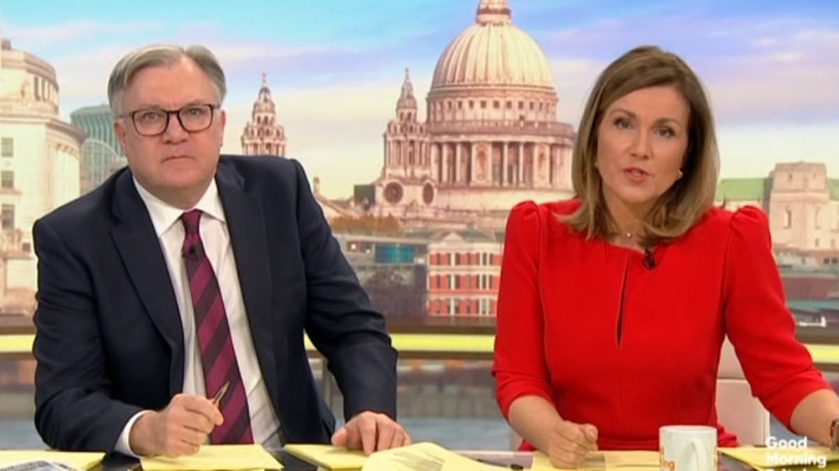 Good Morning Britain's Ed Balls forced to sit out of interview leaving co-star Susanna Reid to host alone - as wife Yvette Cooper appears on ITV show