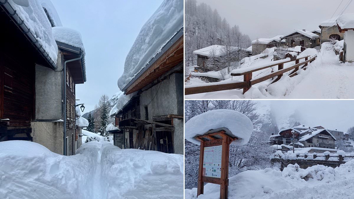 Tourists are ordered to leave Italian and Swiss Alps as villages are evacuated because there's too much SNOW
