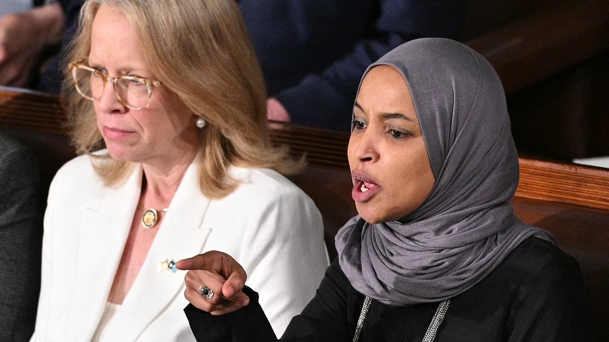 Ilhan Omar claims her guest was 'forcibly removed' from House floor during Trump's speech… as John Fetterman blasts Rashida Tlaib's vile slur at GOP lawmakers