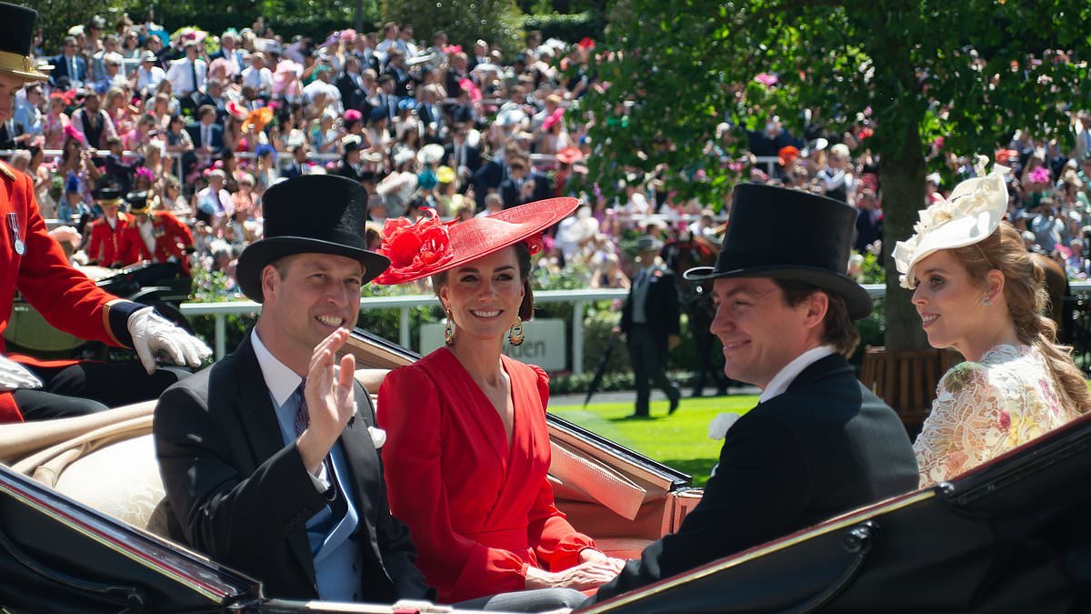 Kate and Beatrice's 'difficult' day at Royal Ascot: Princesses' joint outing was marked with 'awkwardness and mutual tension', claims body language expert