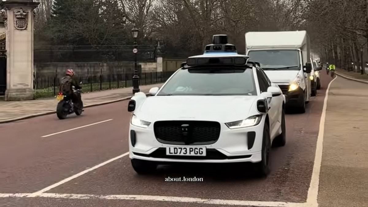 Waymo cars spotted on the streets of London as driverless robotaxi firm bids to launch cab service in the capital - but they need to get used to zebra crossings first