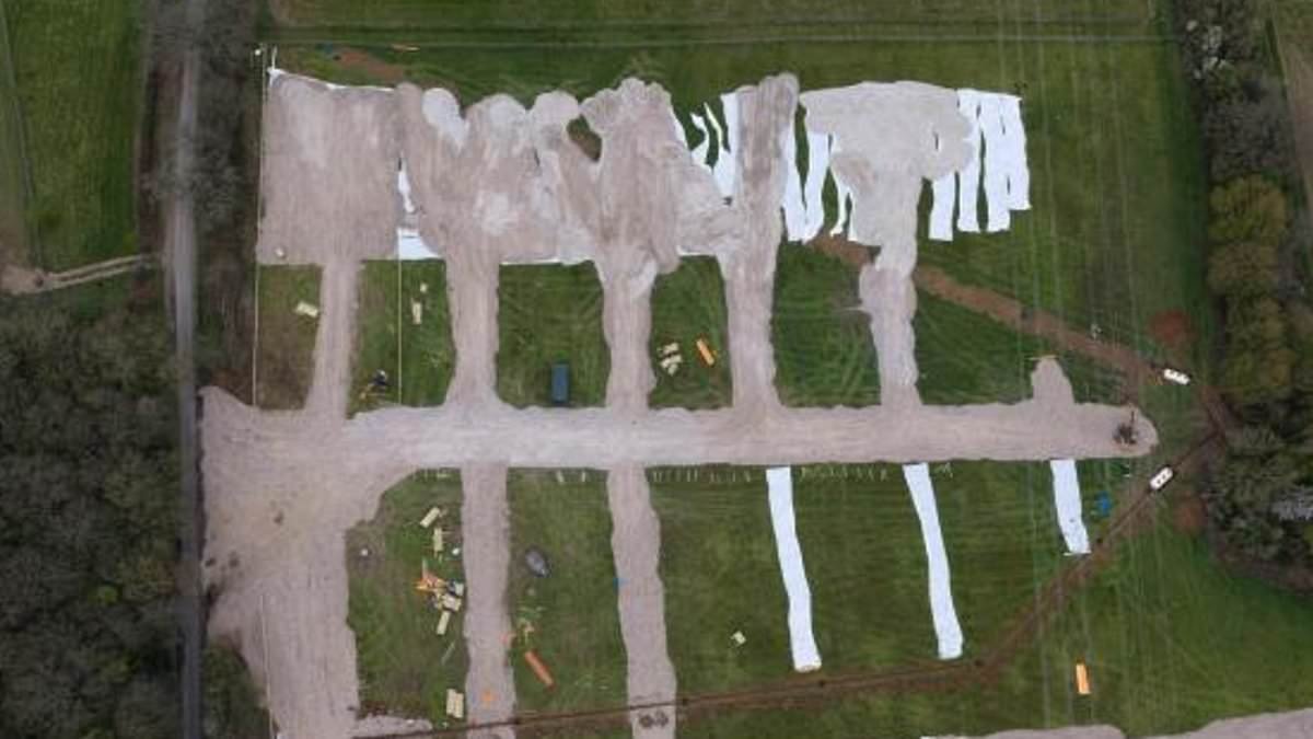 Villagers' fury after travellers with bulldozers and diggers tear up green belt field in Easter bank holiday land grab