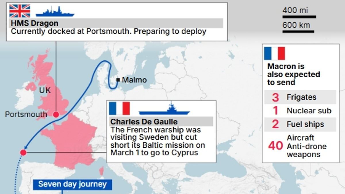 'Nelson will be spinning in his grave': As the French are called in to protect UK forces in Cyprus from Iranian attack, how decades of cuts, faulty ships and a sailor shortage left the Royal Navy a shadow of its former self