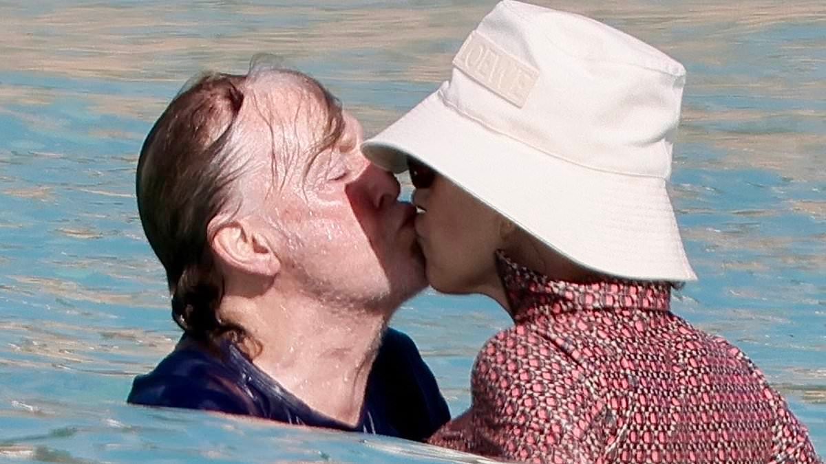 Paul McCartney, 83, and wife Nancy, 66, share a passionate kiss as they soak up the sun on a beach date in St. Barts