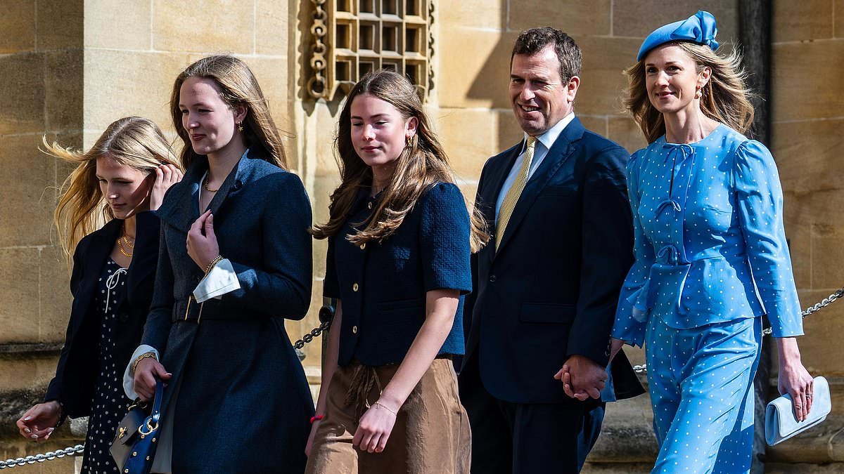 Inside Peter Phillips and Harriet Sperling's royal blended family: After their Easter service debut, how their daughters showed a close bond - and the NHS nurse was inspired by Kate