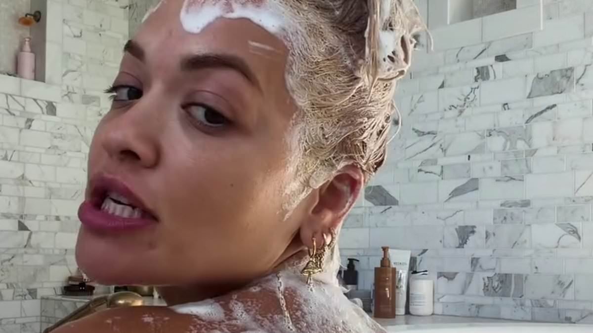 Rita Ora strips off to lather up in the bath before revealing surprise friendship with EastEnders icon Patsy Palmer and posing in a Marijuana T-shirt in slew of saucy snaps