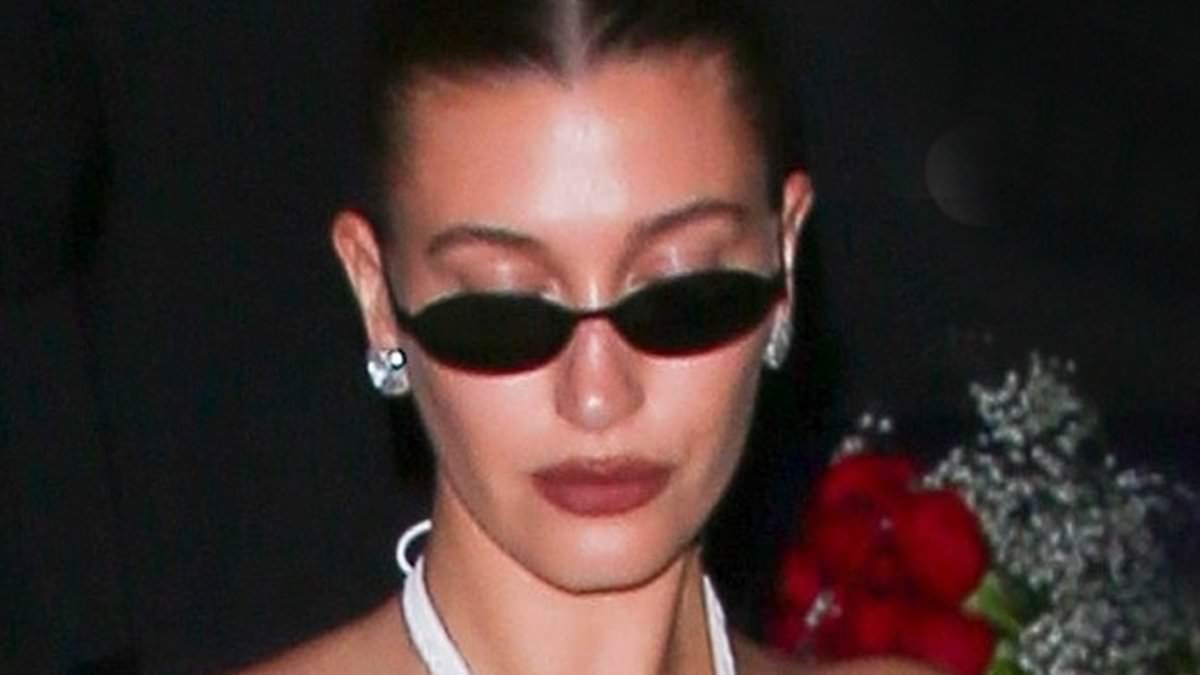 Hailey Bieber wows in sizzling mini as she joins husband Justin in leading A-list arrivals at Grammys after-party - after his shirtless performance, tattoo reveal and award snub