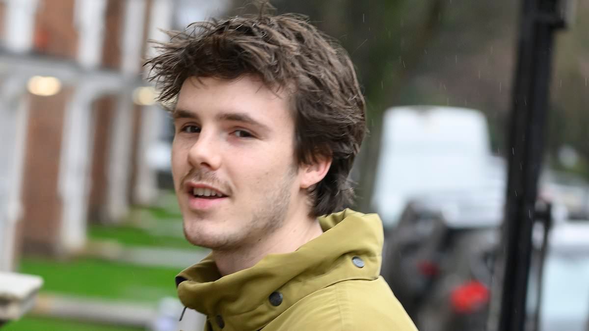 Cruz Beckham, 20, breaks cover and is seen for first time since Brooklyn's scathing statement to step out with girlfriend Jackie Apostel, 30 - as proud mum Victoria praises him for selling out live show