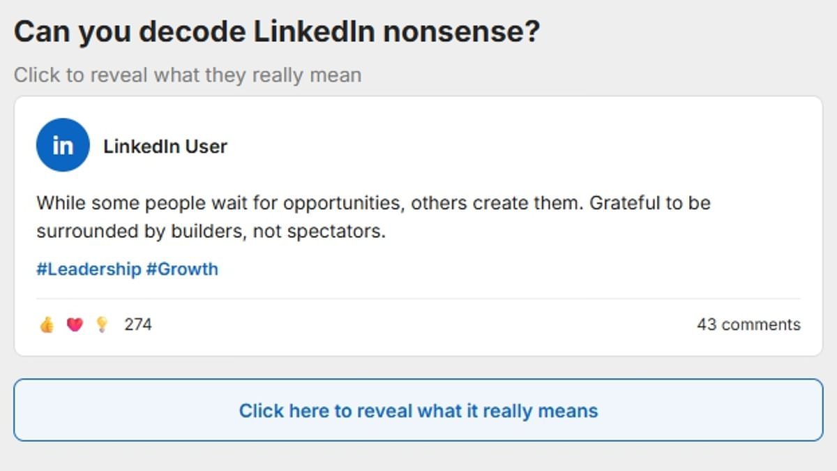 Do you know what this corporate gibberish really means? Pit yourself against the AI that translates gobbledygook