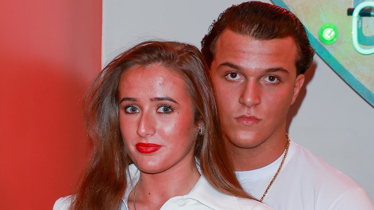 Newly-engaged Venezuela Fury, 16, puts on a loved-up display with fiancé Noah Price, 17, at private screening of At Home With The Furys