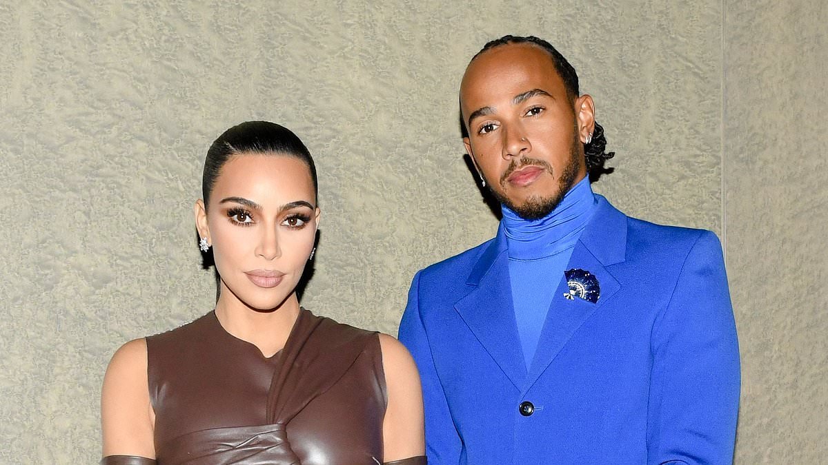 Kim Kardashian 'flies 11,000 mile round trip for 24 hour love-in with Lewis Hamilton' at his London mansion after they went Instagram official with their romance