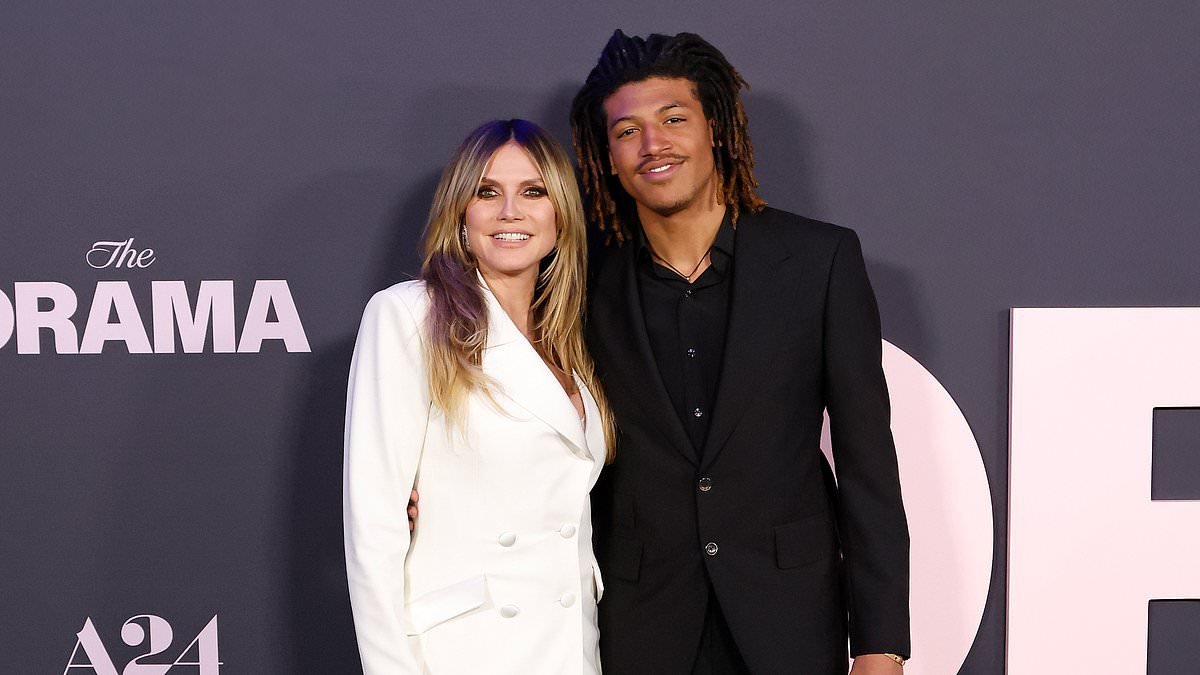 Heidi Klum's nepo baby son Henry Samuel, 20, towers over her at The Drama screening