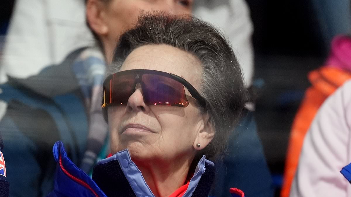 Make it Anne, Queen of the Winter Olympics: Princess Royal looks cool in trendy shades after being praised for her 'sweet' chats with medallist
