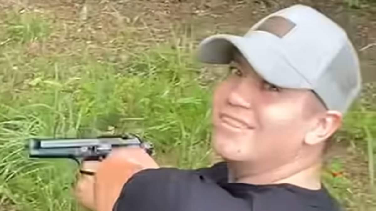 Video emerges of quadruple amputee cornhole player accused of murder loading and firing a pistol in 2024