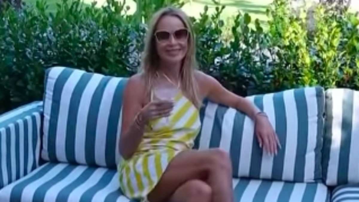 Amanda Holden shares another look at her incredible Palm Beach inspired garden at £7M Surrey mansion with palm trees, huge pool and hot tub