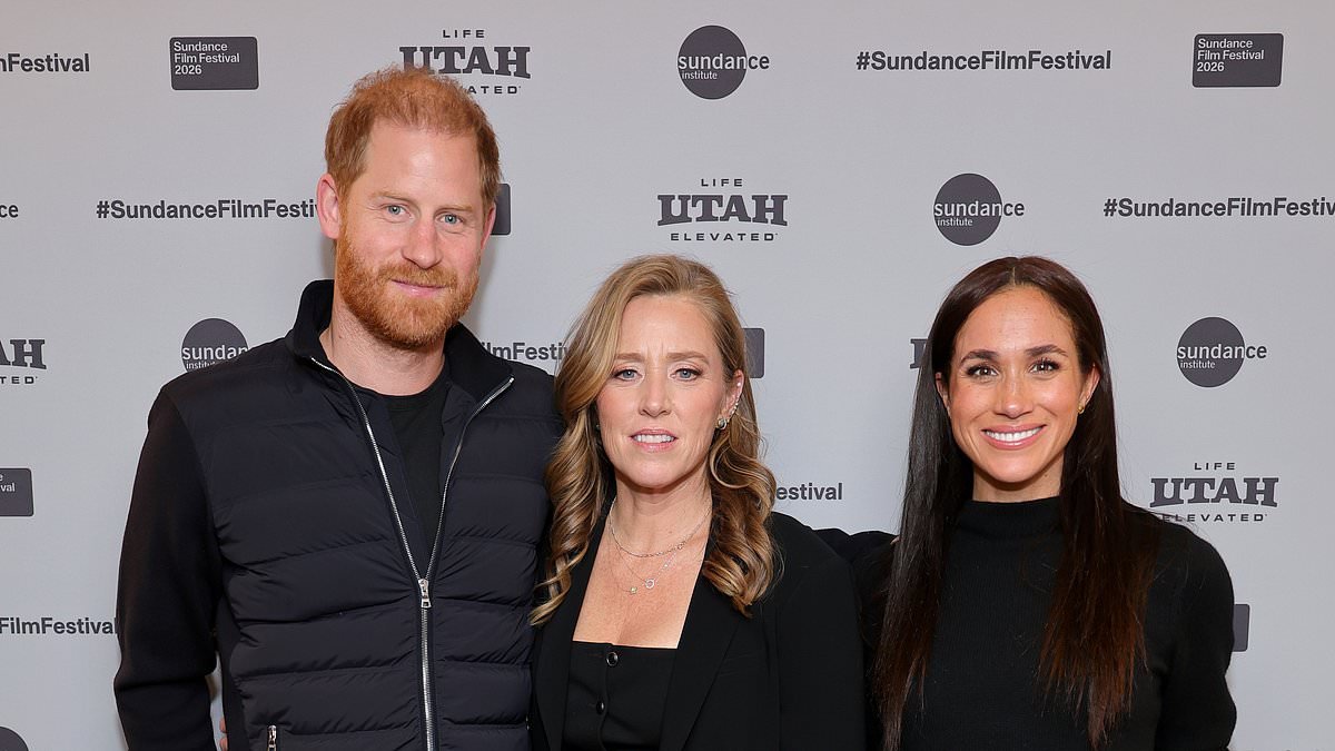 Harry and Meghan are all smiles as they attend the prestigious Sundance Film Festival to promote their new documentary about Girl Scouts selling cookies