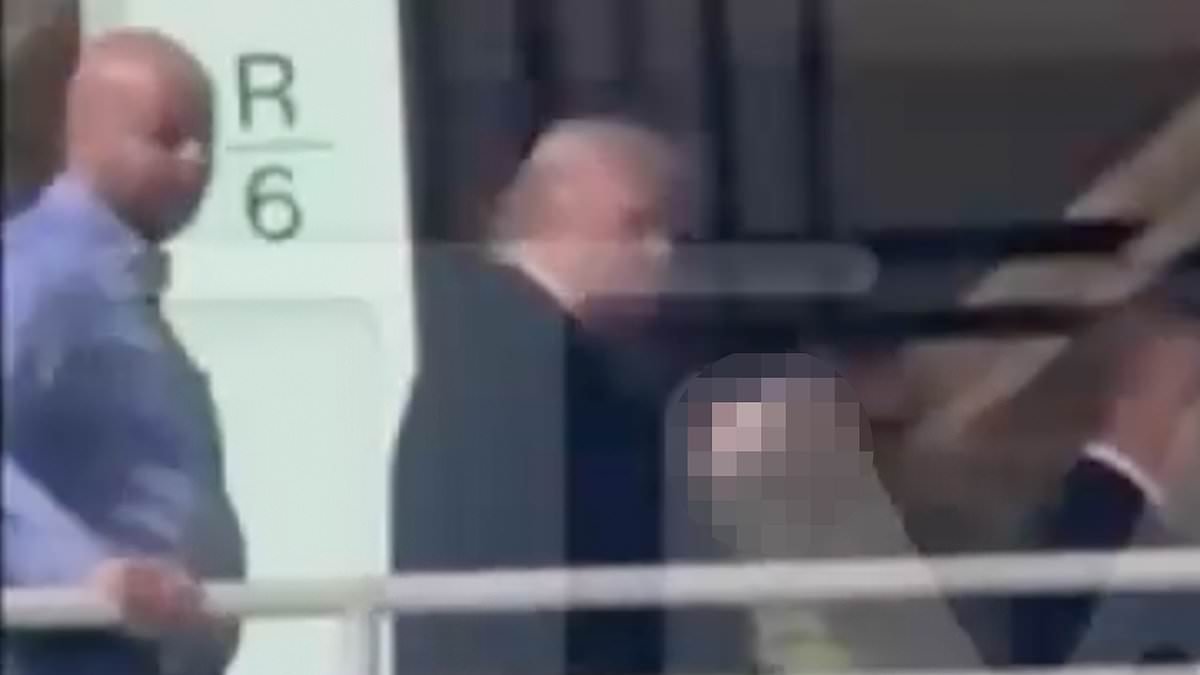 Trump yells 'f*** you' and gives middle finger to 'pedo' heckler