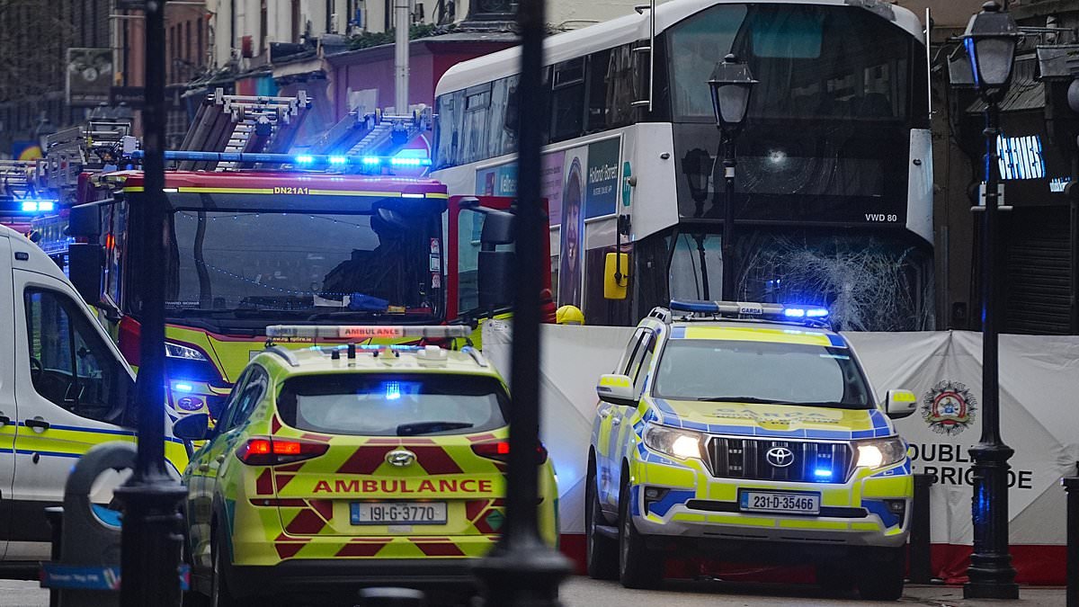 One person dead and multiple hospitalised after bus crashes into pedestrians in Dublin