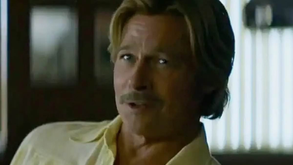 Brad Pitt fans SLAM his mustache and 'weird wig' worn in The Adventures Of Cliff Booth trailer: 'Angelina Jolie must be laughing her head off'