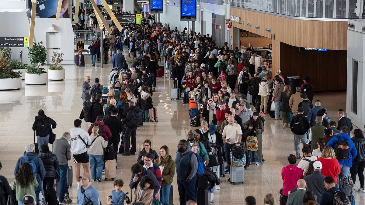 Travellers face longest wait time in history at US airports - with queues stretching up to five hours