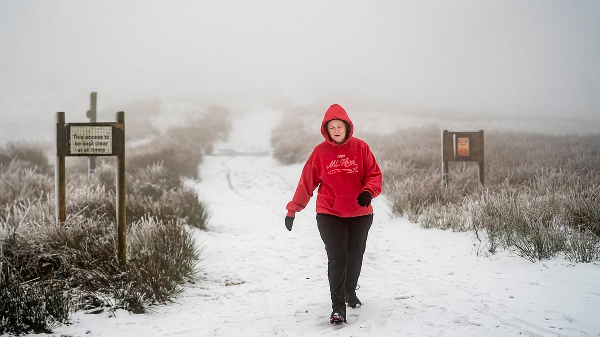 Britain braces for heavy snow as temperatures plummet: Met Office warns up to four inches will fall in northern England with 20-hour yellow warning issued