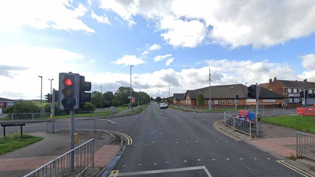 Two boys, aged 12 and 16, are arrested after 'crashing stolen car into taxi'