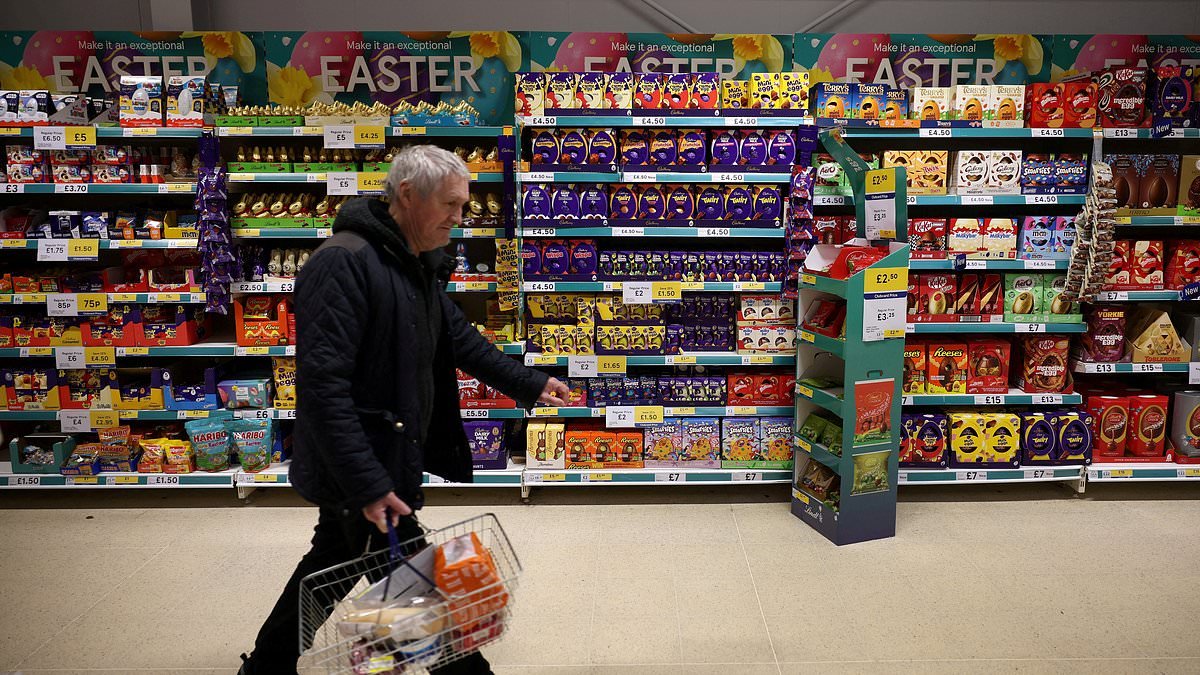 Easter egg 'shrinkflation' revealed: Shoppers face up to 44% rise in cost per gram as chocolate gets smaller while price tags increase
