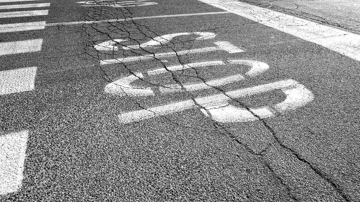 Faded road markings are causing a 'frightening' number of near crashes