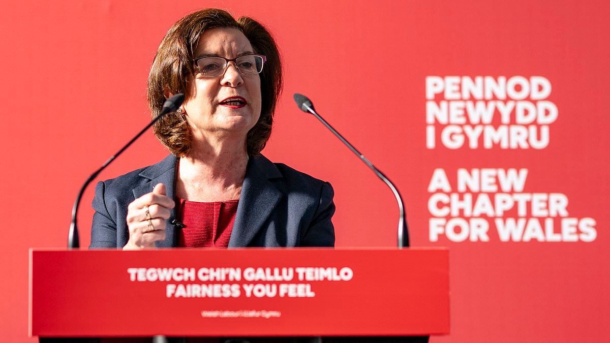 He who must not be named! Welsh Labour leader fails to mention Keir Starmer as she launches Senedd campaign - before saying he can join her if he brings £14bn for her to spend