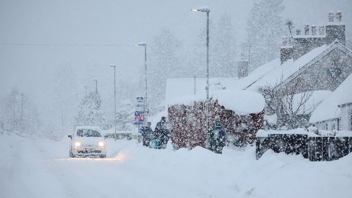 Britain on high alert for snow and ice as Storm Goretti edges in: Commuters face treacherous journeys as storm barrels in bringing up to eight inches of snow TODAY
