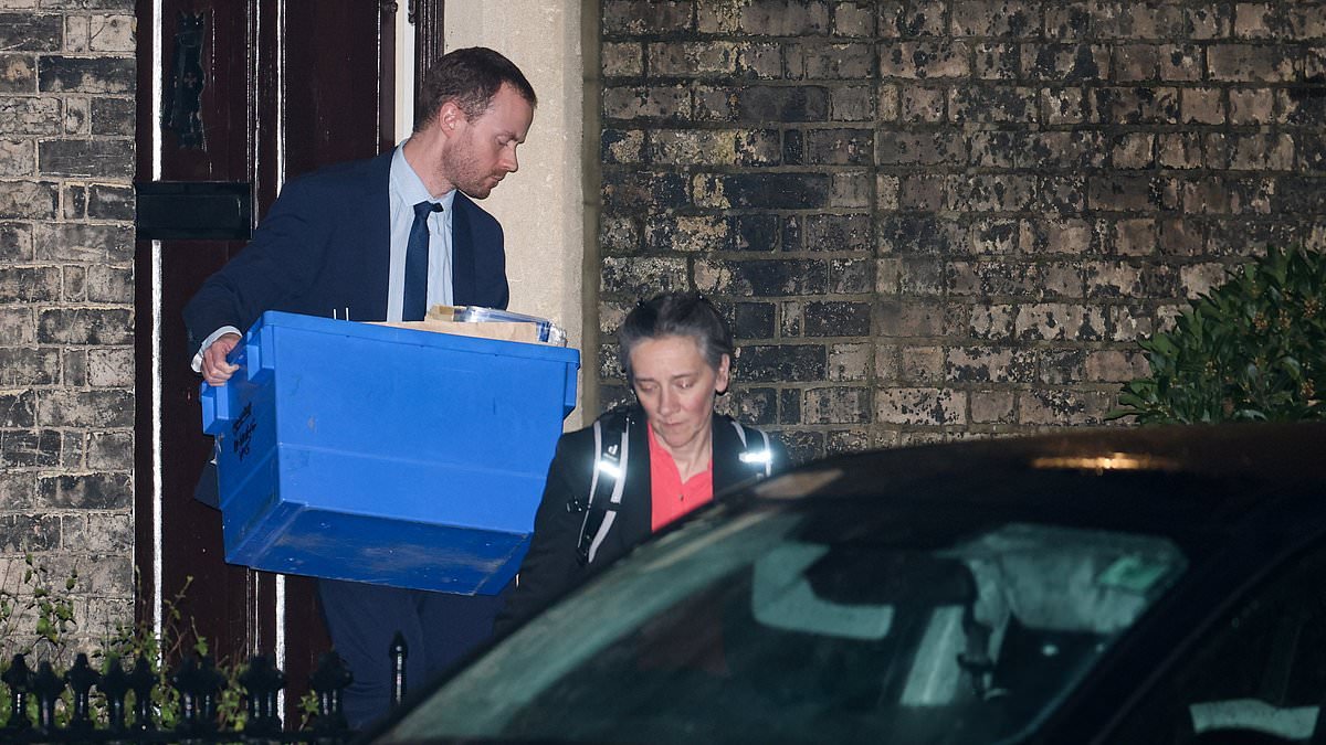 Police remove boxes of material from Peter Mandelson's homes in London and Wiltshire amid Epstein leak probe - as PM says 'significant volume' of material to be looked at over US role