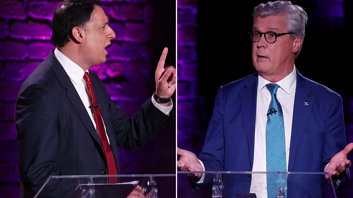 TV debate bombshell as Labour leader accuses Reform hopeful of wanting to deport his children - Battle for Holyrood explodes over race hate claim during live TV debate