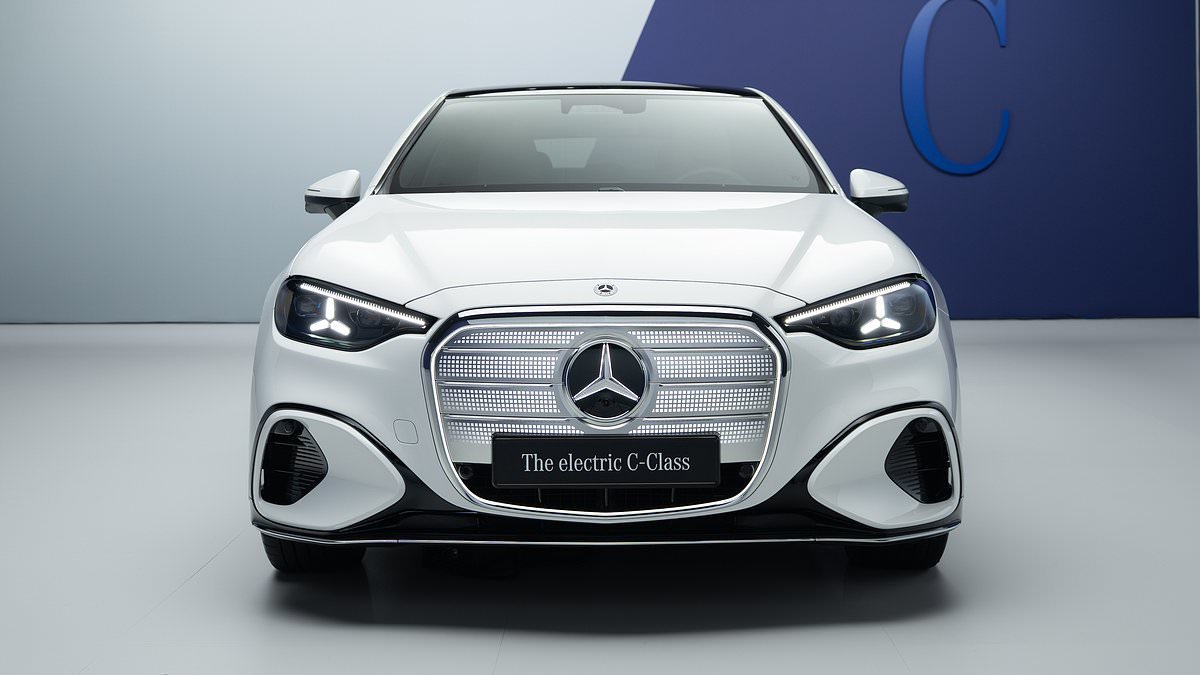Mercedes unleashes its new electric C-Class - but its 473-mile range is no match for its biggest rival