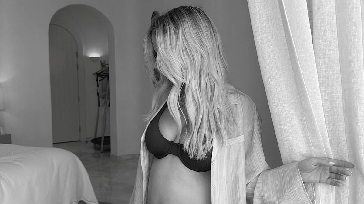 Molly-Mae Hague bares her blossoming bump in bikini top and shares glimpse of unborn baby's gender reveal in sweet family snaps with Tommy Fury and daughter Bambi