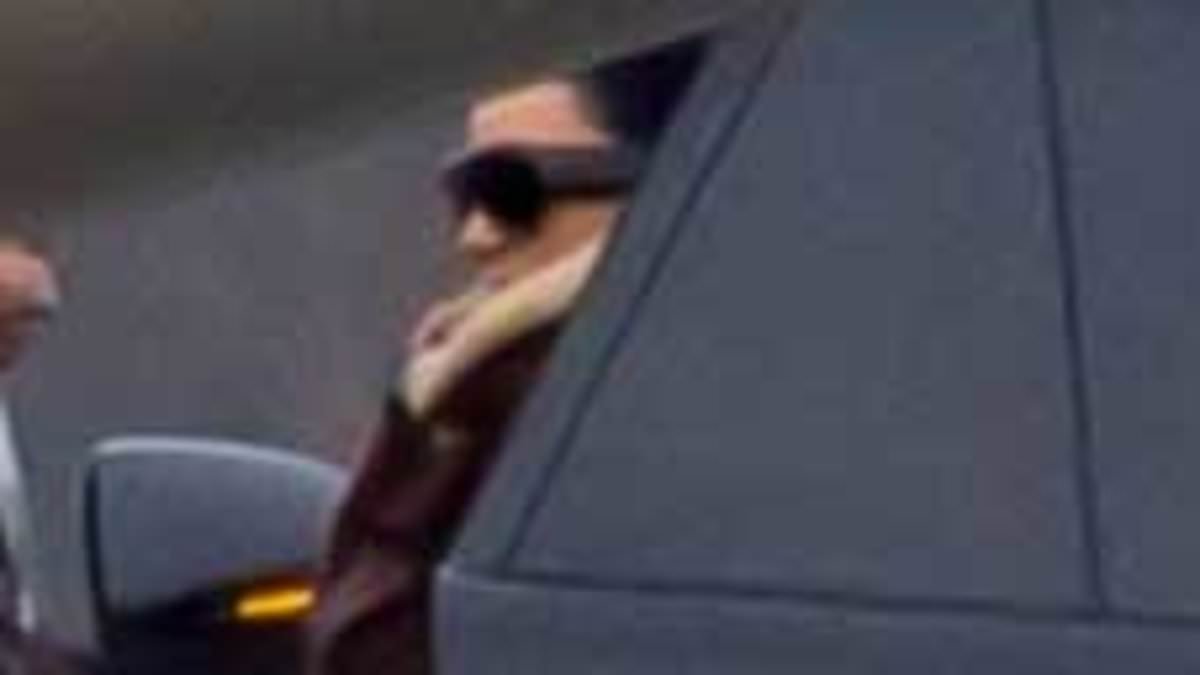 Kim Kardashian and Lewis Hamilton are pictured together for the first time as they arrive at Estelle Manor for a steamy weekend as it's claimed they're enjoying a 'secret romance'