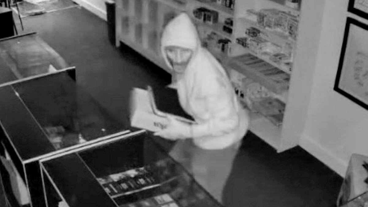 Shocking moment thieves raid trading card shop and steal £10k of stock - but miss a £1,200 Pokémon card
