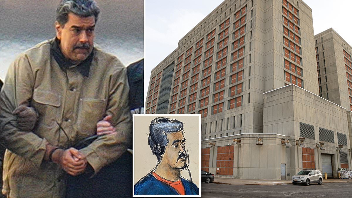 Inside Maduro's 'disgusting' tiny prison cell where lights never go out and there are no pillows - as he's hidden from cartel inmates over assassination fears