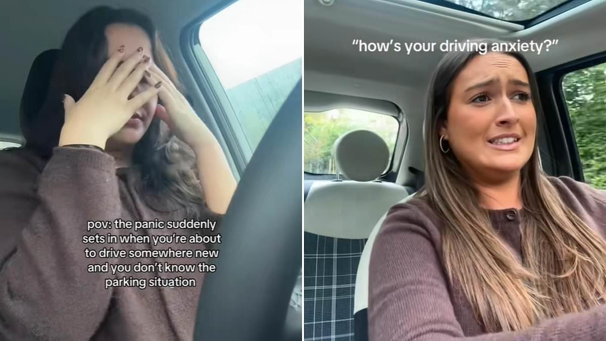 Gen Z are scared of DRIVING: Car phobias are leaving youngsters terrified of basic tasks including parallel parking, hill starts, and merging onto a motorway, study finds