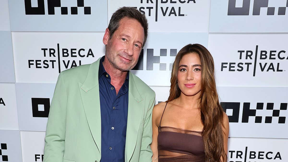 David Duchovny shocks with drag makeover as he dons blond wig and racy negligee