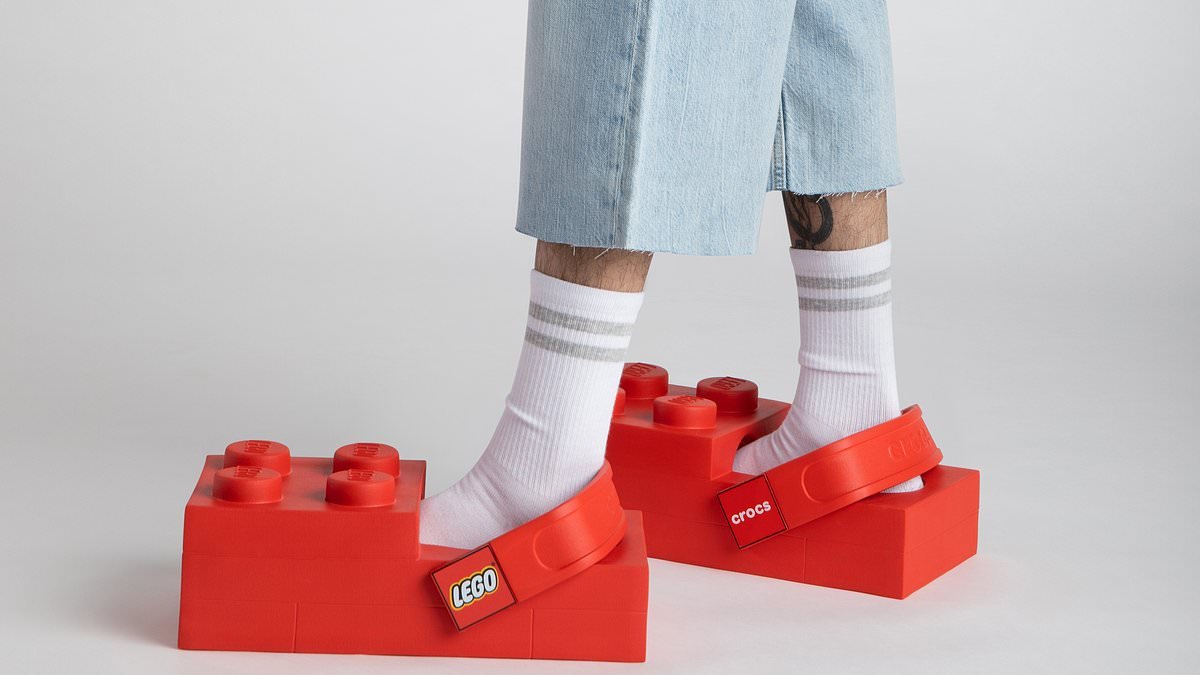 New Croc on the block! Lego releases giant brick-shaped clogs for £199 - as shoppers ask: 'How are you meant to walk?'