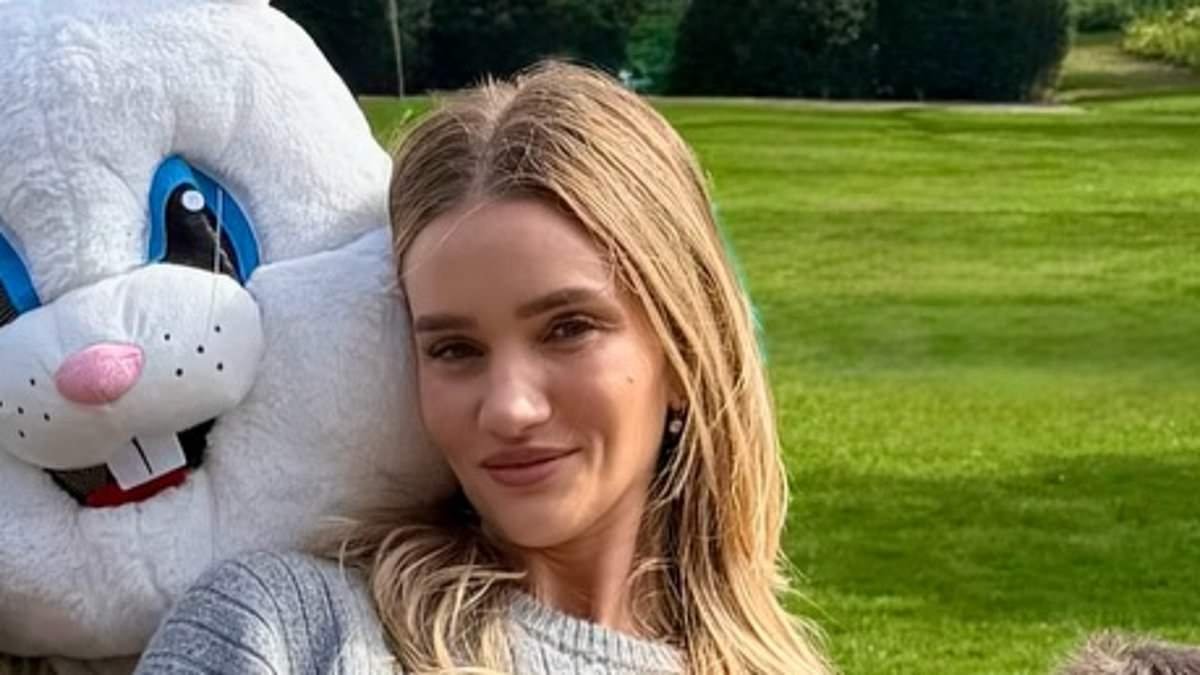 Rosie Huntington-Whiteley's rarely-seen children with Jason Statham look adorable in sweet snaps from family Easter weekend at their £10million London home