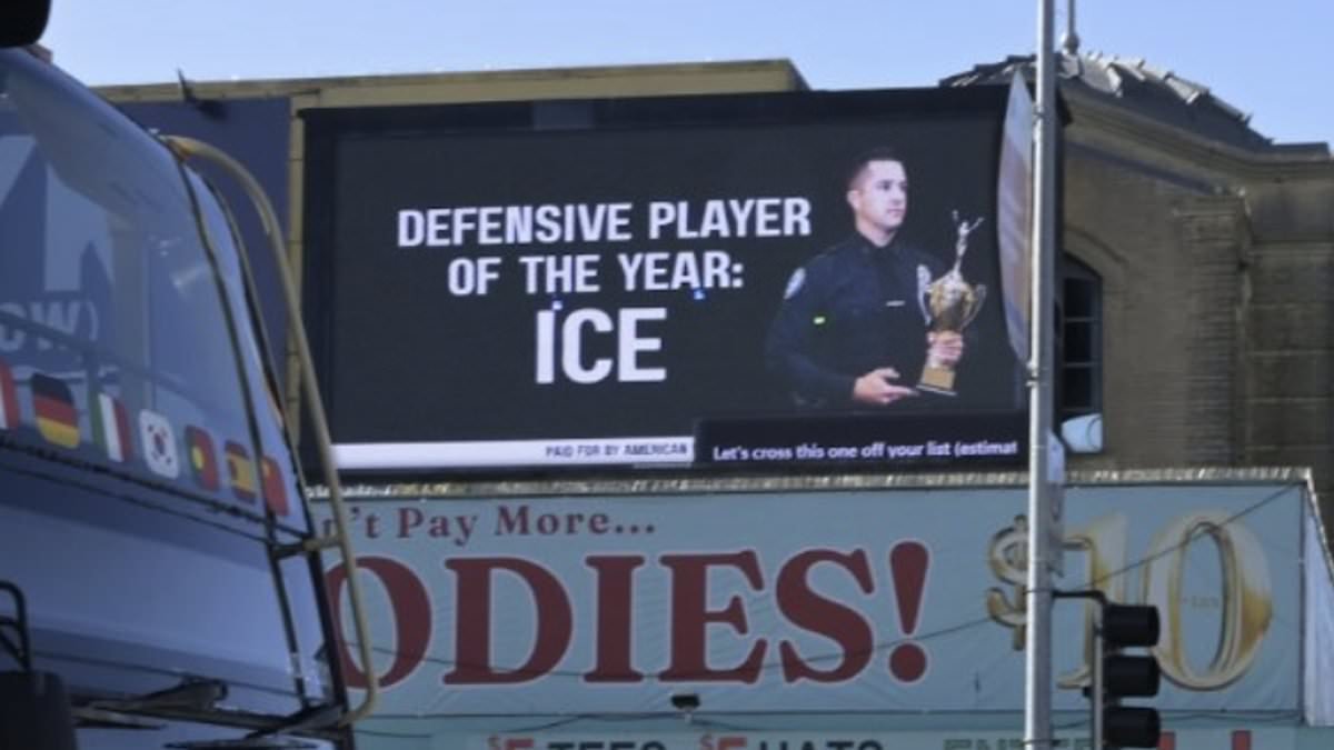 Fury as new pro-ICE billboards create tension in San Francisco hotspot ahead of the Super Bowl