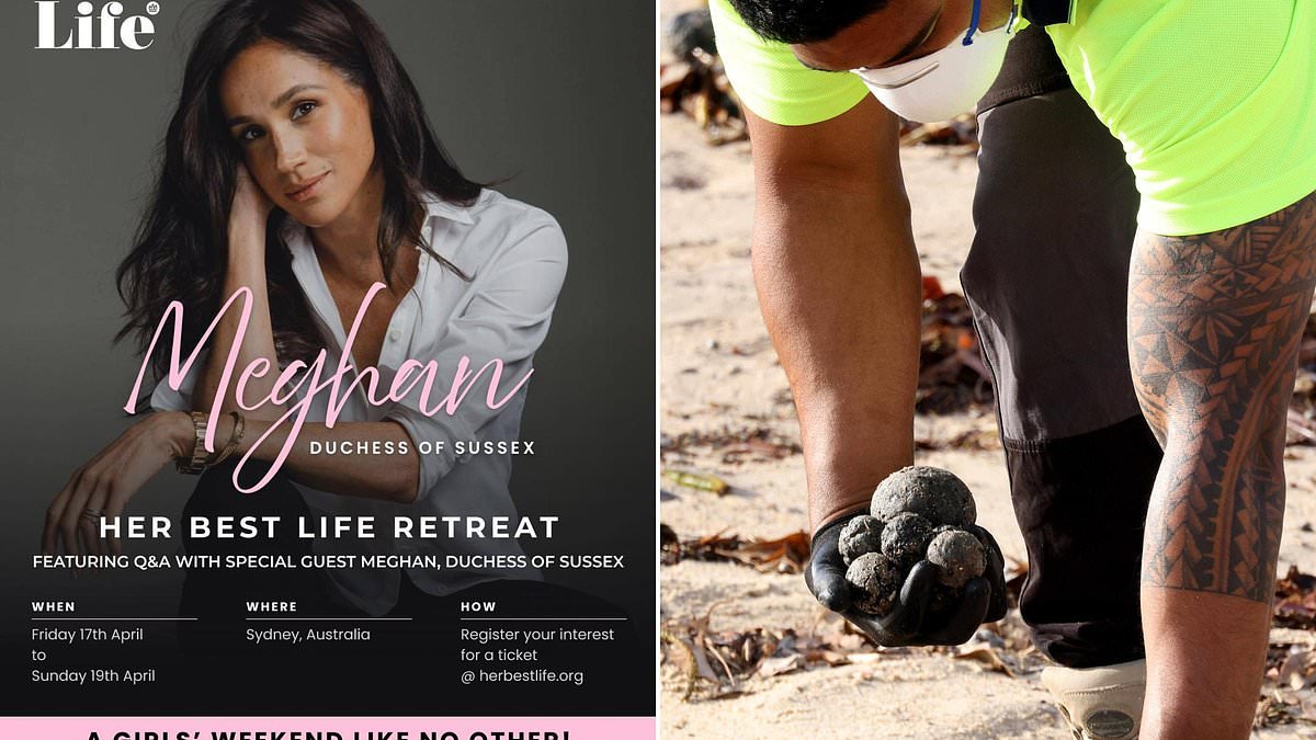 Meghan Markle's £1,700-a-ticket 'girls' weekend' hit by more setbacks as 'luxury' hotel pool is still 'under construction' and resort's beach is 'polluted' after organiser's PR firm 'goes bust'