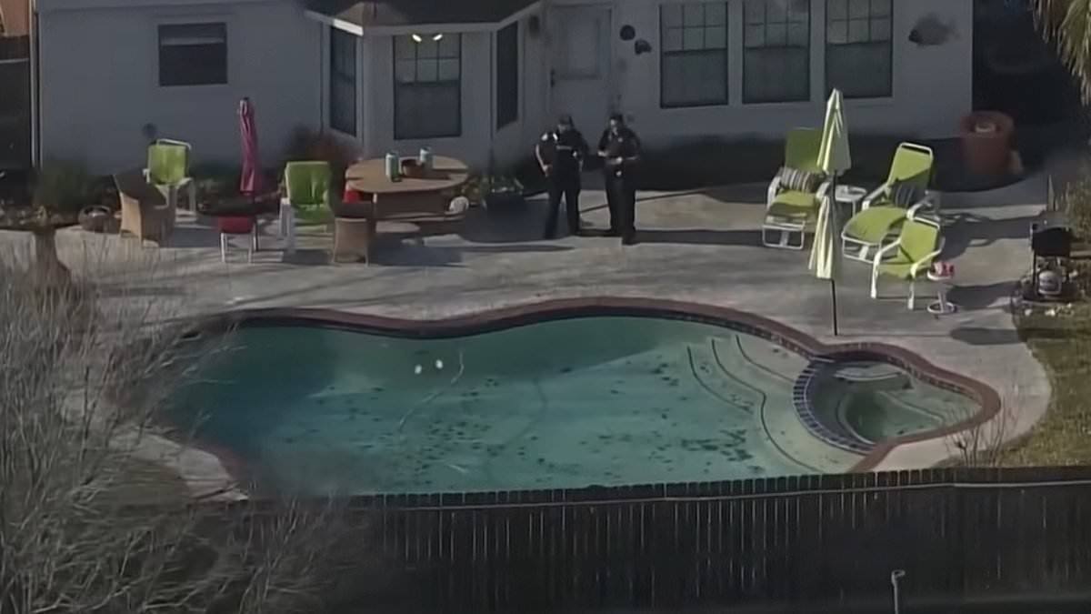 Anguished screams ring out after toddler sisters aged 3 sneaked into backyard pool and drowned while mom and grandpa were asleep