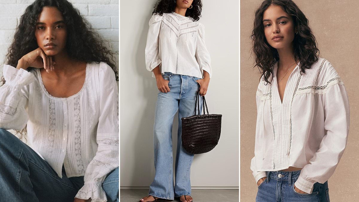 Forget a basic white T-shirt - this is the prettier top everyone is wearing with jeans and flats this spring