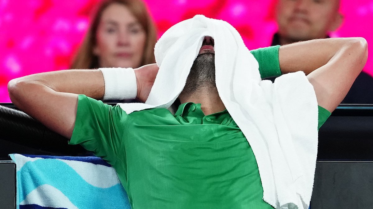 Exhausted Novak Djokovic, 38, beats Jannik Sinner to reach the Australian Open final - after clutching his chest, vomiting, struggling for breath and stripping off on-court