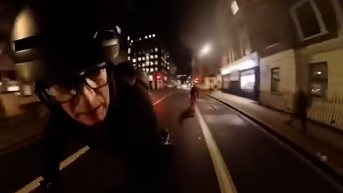 Now Jeremy Vine is annoying the cyclists too: BBC star is hit by foul-mouthed two-minute tirade from 'Britain's rudest' rider
