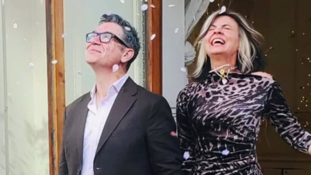 Britpop star Louise Wener marries Sleeper bandmate Andy Maclure after 30 years together as they joke 'you don't want to rush these things!'